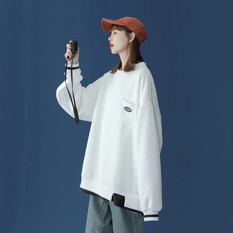 

Niche design sense hoodless sweater women's spring and autumn models 2021 new trendy spring original jacket