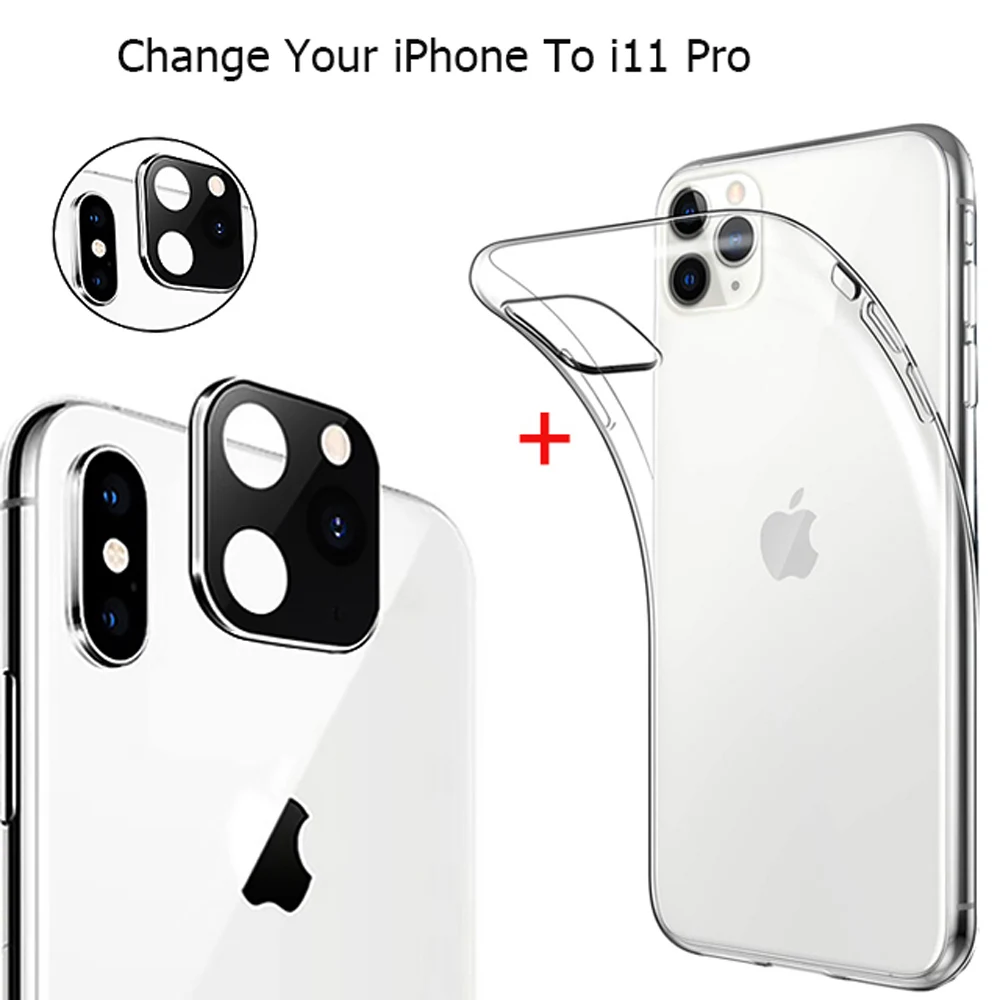 Поддельная камера для iPhone X XS 11 Pro защита экрана объектива Max Замена на чехол со