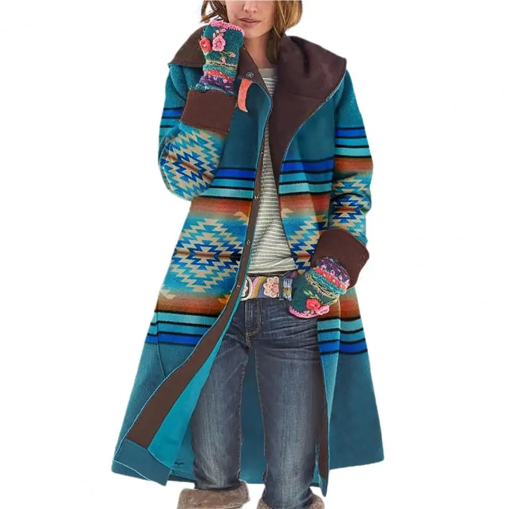 

40%HOTLady Coats Single Breasted Comfortable Wear Ethnic Style Casual Loose Shawl Vintage Coats for Daily Wear