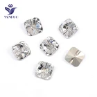Квадратные стеклянные пуговицы для одежды, все размеры 3009, YANRUO шитье стразами