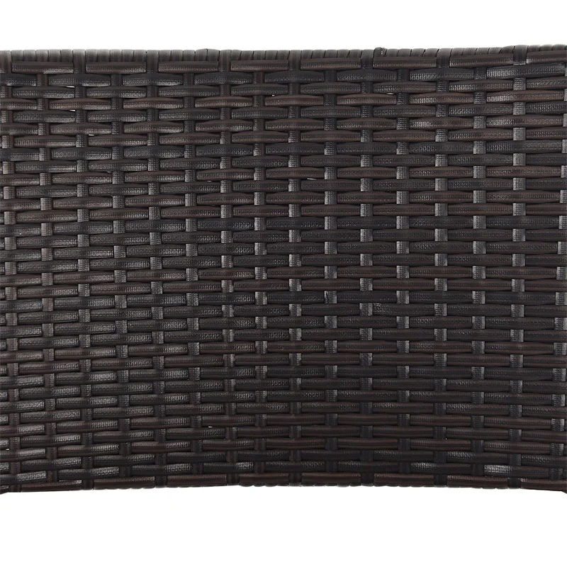 

4 pcs Patio Furniture Folding Back Rattan Camping Garden Outdoor Chair HW59993