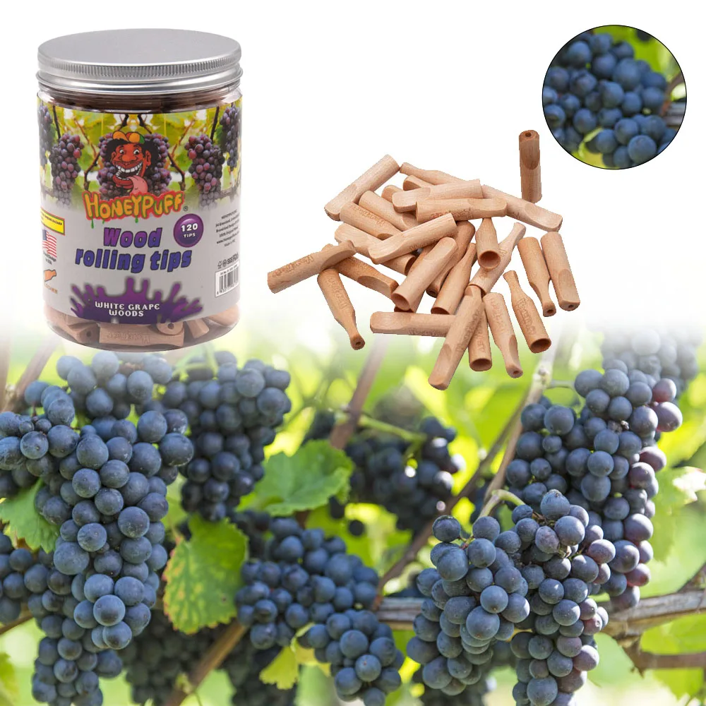 Деревянные наконечники для рта HONEYPUFF с белым виноградным вкусом деревянные