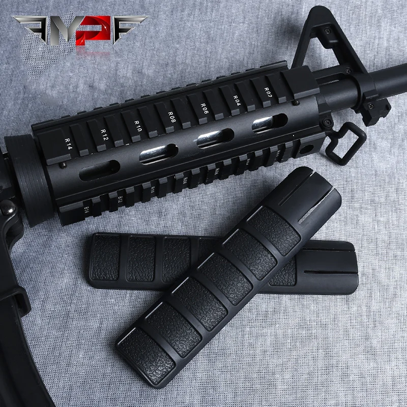 

Airsoft Rifle Nylon Protective Wood Chip Handguard Tactical Protection Accessory Fit 20mm Picatinny Rail Easy To Install 4 pcs