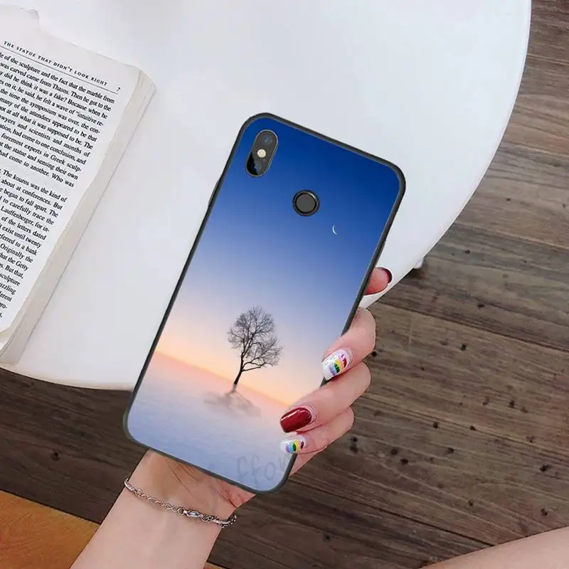 

Sunset afterglow starry sky sea Phone Case For Xiaomi Redmi 7 9t 9se k20 mi8 max3 lite 9 note 8 9s 10 pro Soft Silicone Shell