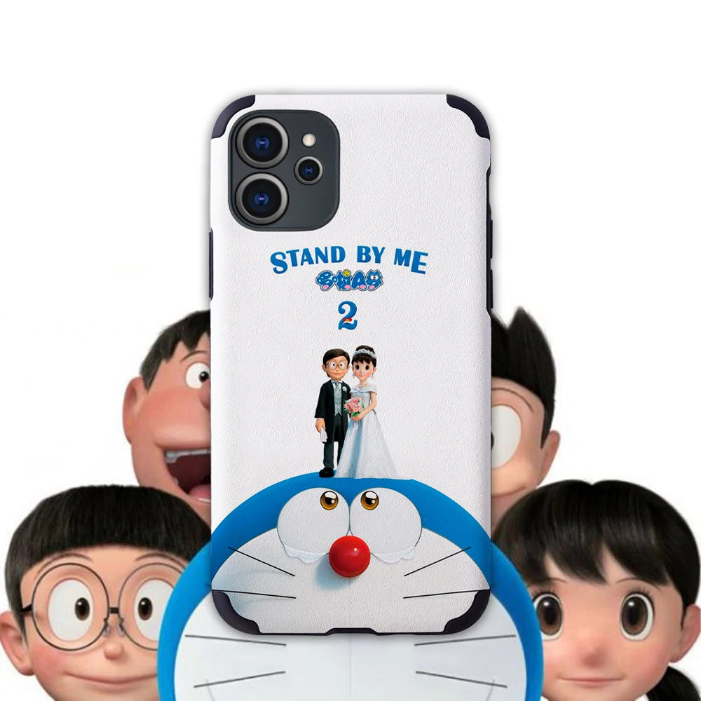 

Doraemon Cartoon Cute Phone Case for iPhone7p/8plus/se2/xr/xs/xsmax/11/12/11pro/12mini/12promax/12pro/Couple Leather Phone Cover