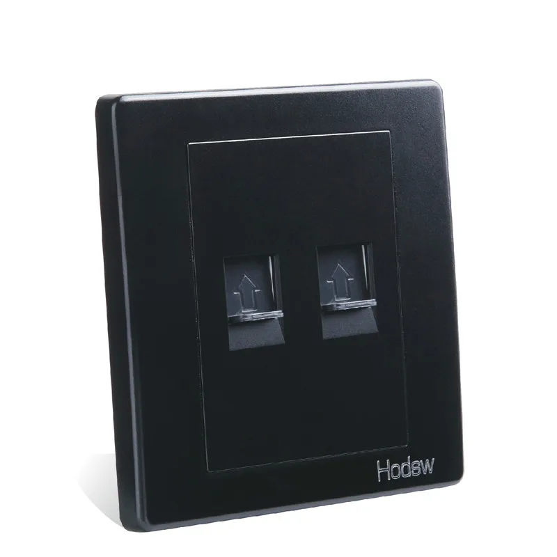 Розетка сетевая телефонная черная Тип интерфейса 86|Электрические розетки| |