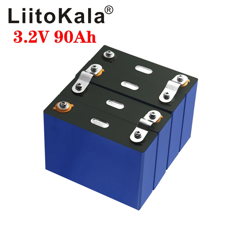 

8pcs/lot 3.2v 90Ah LifePo4 battery lithium 270A 3C high drain for diy 12V 24V Solar Inverter Electric Vehicle c oach golf cart
