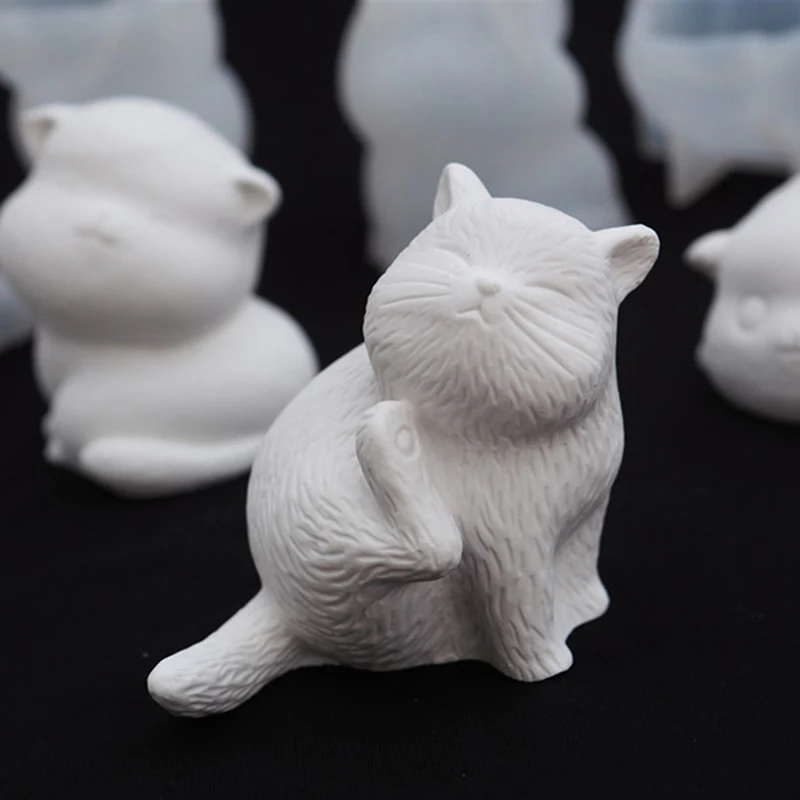 Diy кристальная эпоксидная трёхмерная форма lucky cat пластырь для ароматерапии