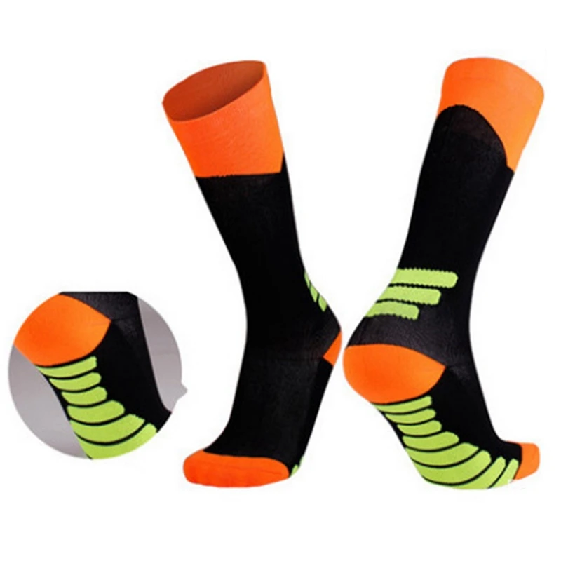 orange black LASPERAL/1 пара; Новинка; модные Компрессионные носки; спортивные носки для бега, беременности, здоровья; носки для спорта на открытом воздухе, гонок, велоспорта - Цвет: orange black