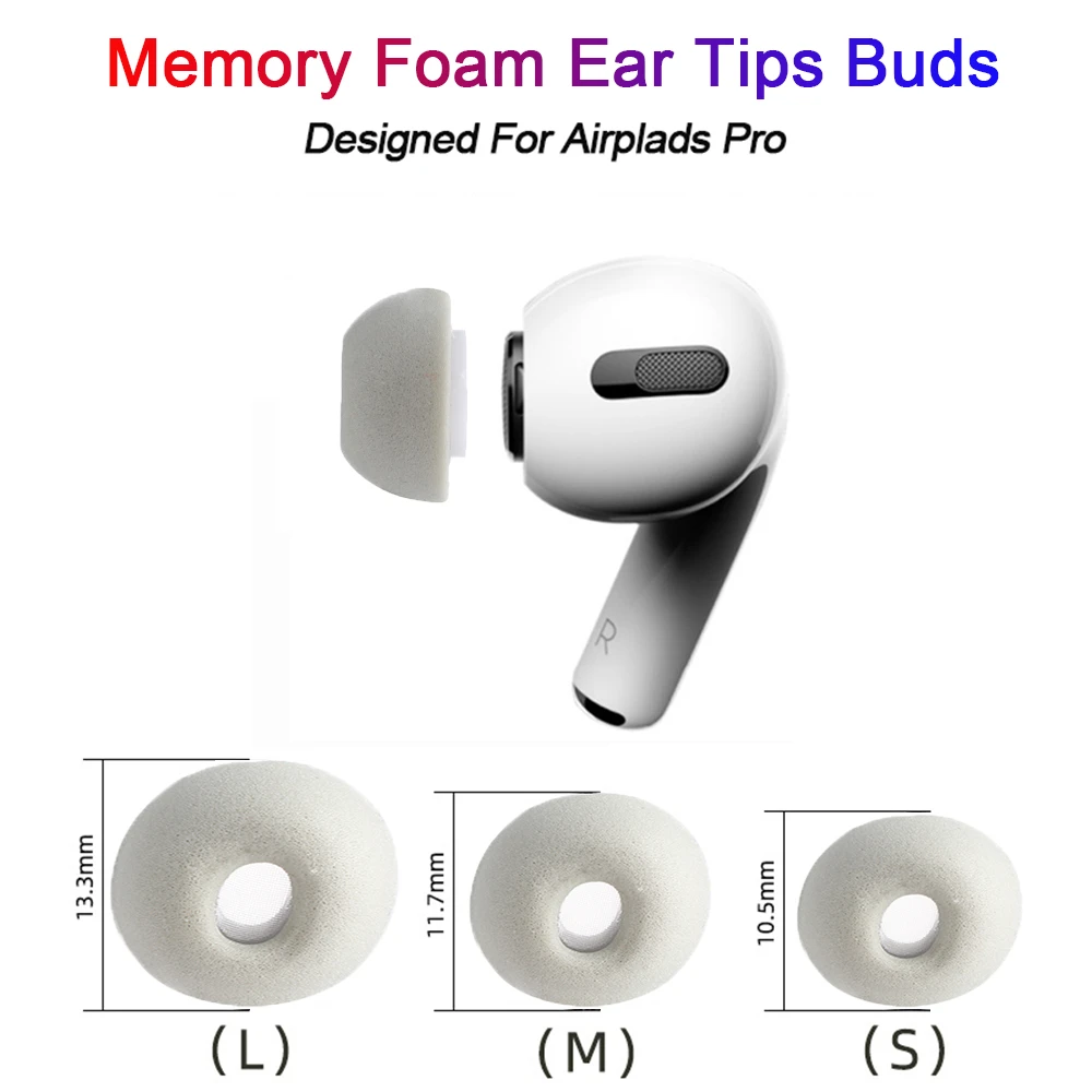 Амбушюры из пены с эффектом памяти для Airpods Pro сменные чехол наушников