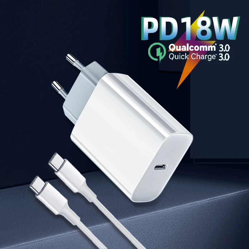 

US/EU Quick Charge 4.0 3.0 QC PD Charger 18W QC4.0 QC3.0 USB Type C Fast Charger for iPhone 12 X Xs Pro Xiaomi Phone PD Charger