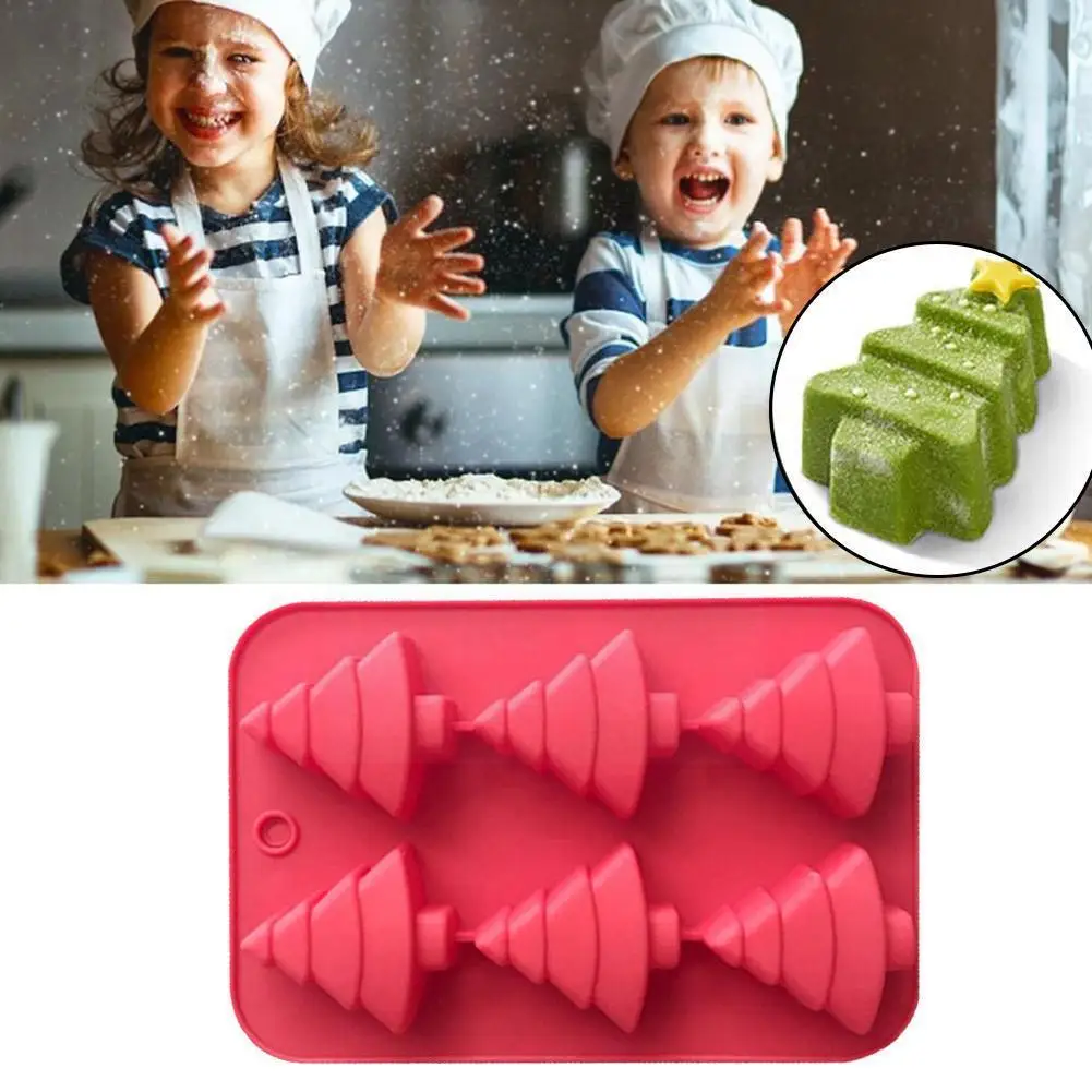 

Christmas Tree Santa Claus Mold DIY Silicone Fondant Silicone DIY Tool Mold Cake Baking Mold Decoration Chocolate P7P9