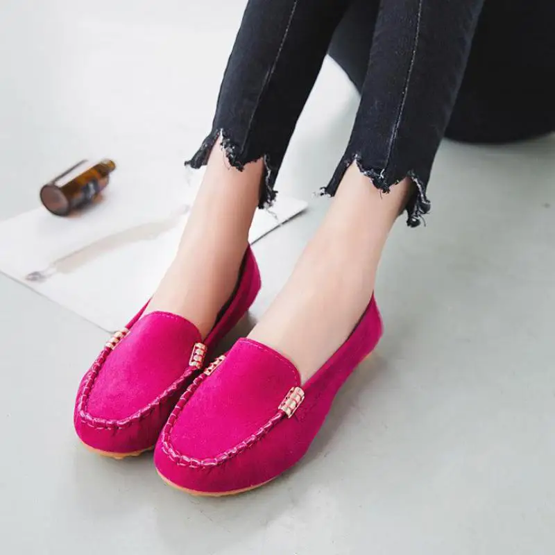 

2021 New Spring And Autumn Simple Stitch Flat Round Toe Women's Single Shoes