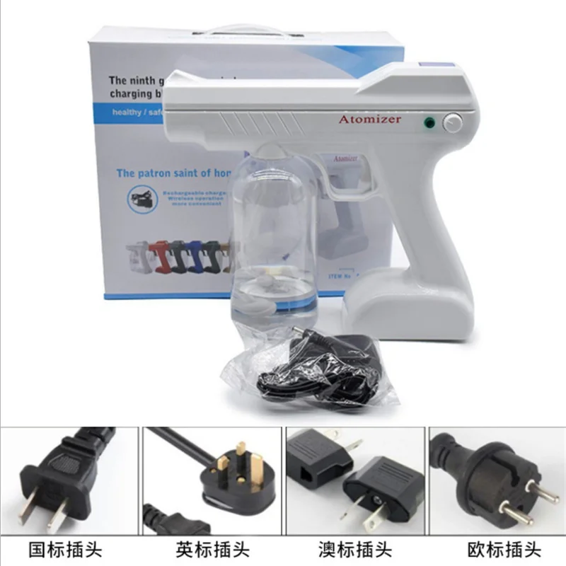 

Sp 800ML Blue Negative Ion Nano Steam Mist Disinfection Sprayer Hair Nano Alcohol Dsinfection Spray Gun Hair Care Spa Humidifier