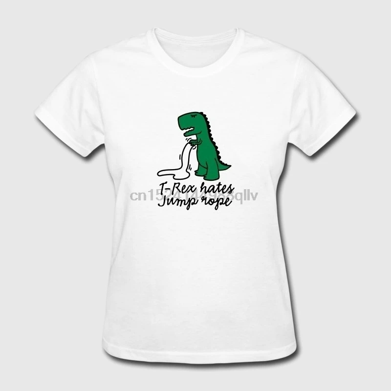 

T-Rex hates jump rope women's fashion T-shirt
