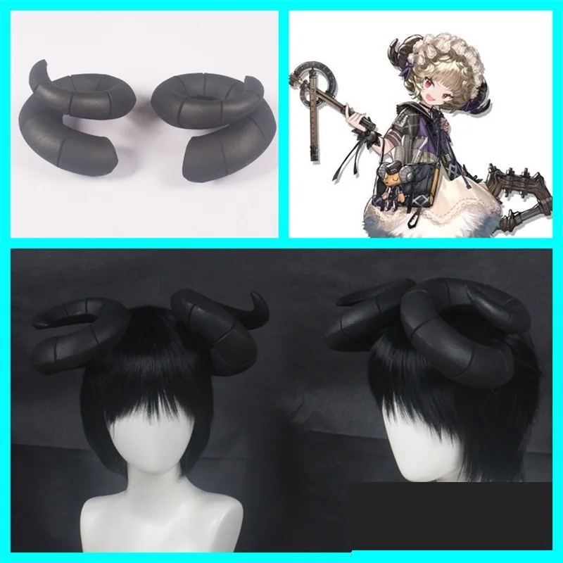 

Anime Game Arknights Bena Cosplay Horns Head Clip Headwear Hairwear Cosplay Props Accessories Hair Clip Halloween Xmas Gifts