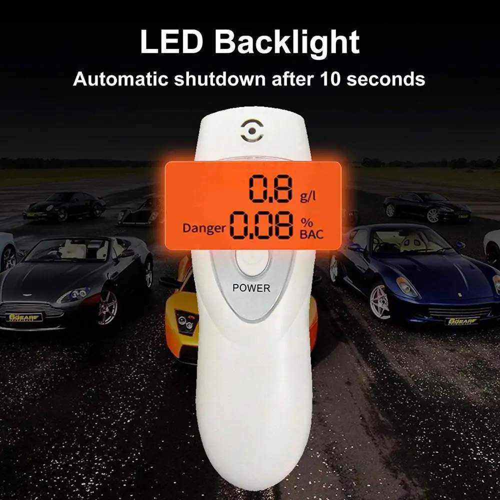 Алкотестер GREENWON Цифровой с подсветкой анализатор дыхания|alcohol tester breathalyzer