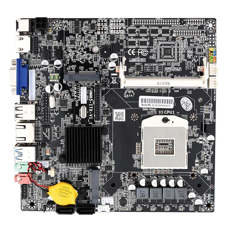Материнская плата HM65 все-в-одном PGA988 DDR3 ОЗУ Мини POS рекламная машина материнская