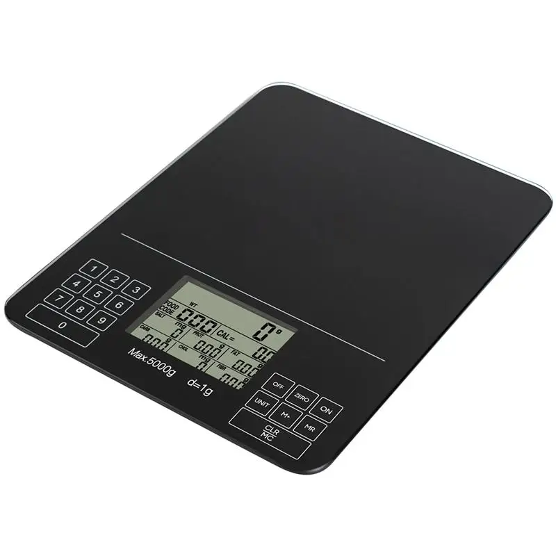 B&aacute;scula de cocina para alimentos, dispositivo sin bater&iacute;a, 5kg/0,1g, 1 unidad-0