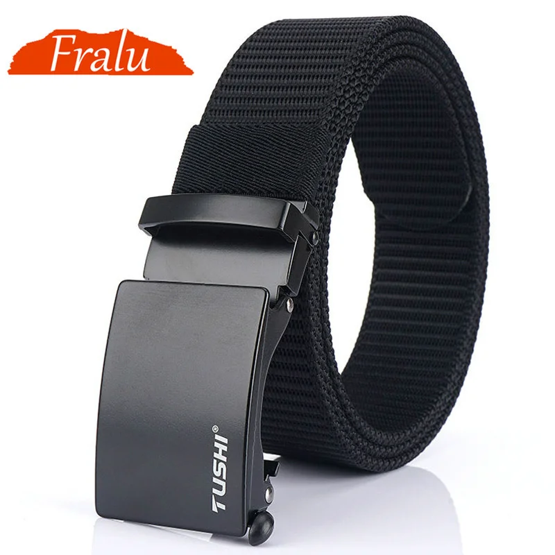 

FRALU 2021 new canvas belt high-grade thick nylon belt wild leisure outdoor alloy automatic buckle belt Dropshipping