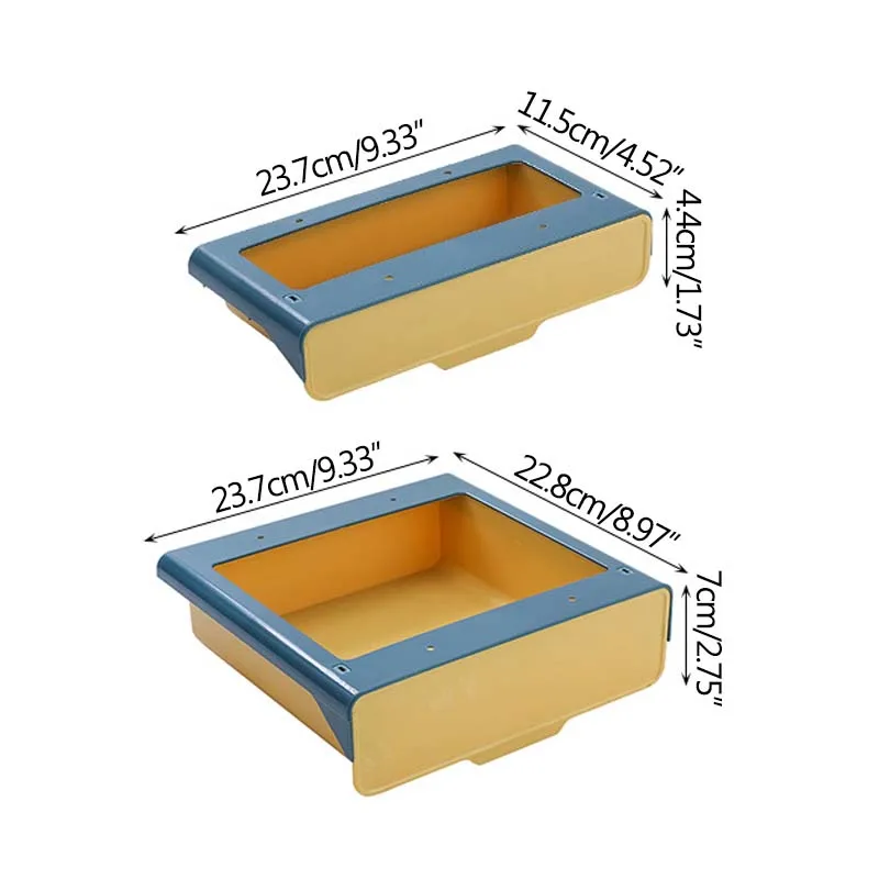 

Built-In Hanging Drawer Storage Box Food Container Kitchen Organizer Box Seasoning Jar Partition Household Items