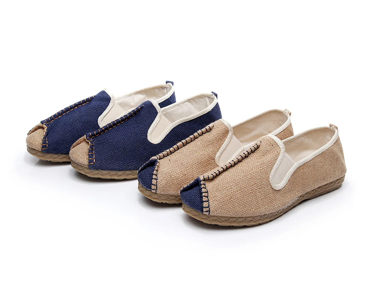 

sandalias-sandalias-Chinese wind flax linen shoes stitching men breathable men to restore ancient ways recreational men's shoes