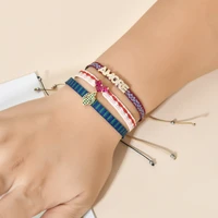 boho jewelry new wayuu bracelets for women braided heart cz bracelet cross pulseras mujer bohemian adjustable fashion