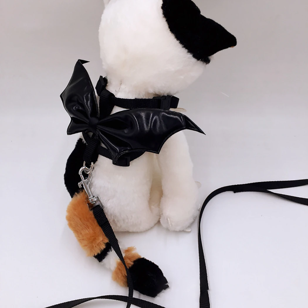Small Dog Harness and Leash Set Bat Wing Pet Cat Vest with for Puppy Dogs Chihuahua Yorkies Halloween | Дом и сад