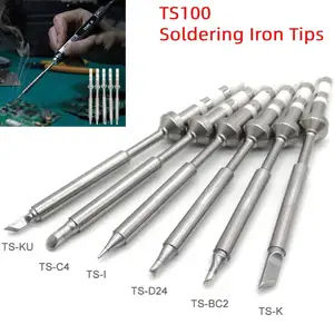 TS100 Электрический паяльник наконечники без свинца Замена различные модели наконечника Электрический паяльник наконечник TS-K KU BC2 C4 D2