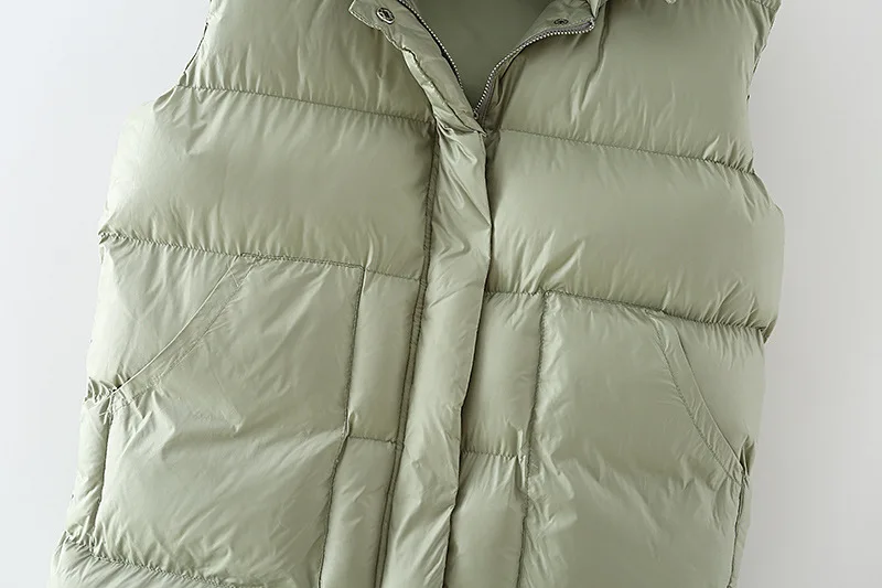 

Women Winter Vest Zipper Coats 2020 New Striped Hooded Down Cotton Jacket Parkas Female Warm Thick Big Pocket Outwear