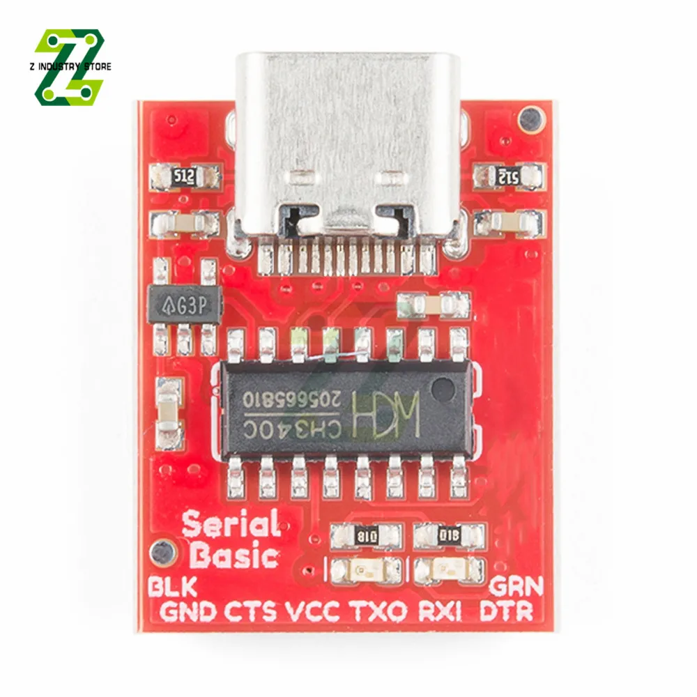 Модуль CH340C с последовательным портом типа C в TTL чип преобразования USB соединитель