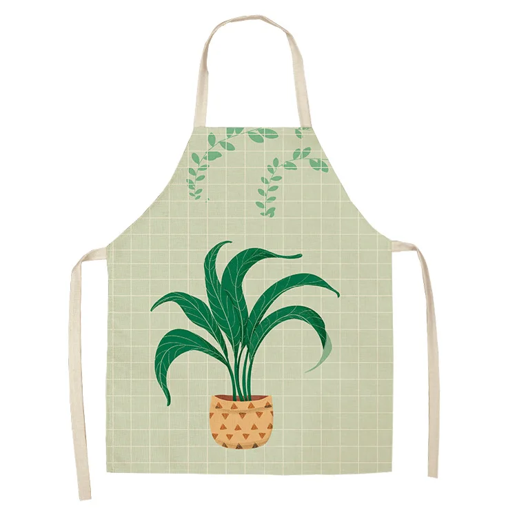 

Cotton and linen creative European and American plants and flowers sleeveless aprons wholesale support to map customization