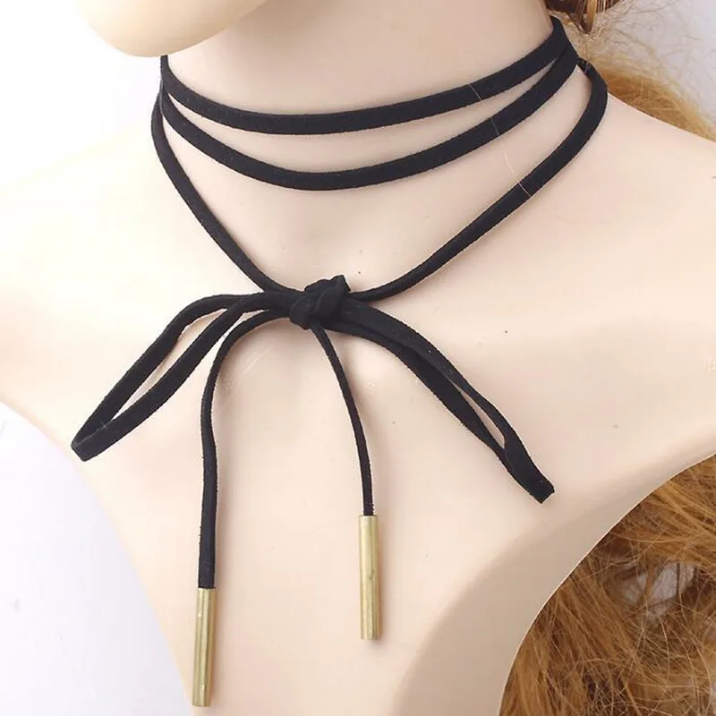 Женское длинное колье чокер DoreenBeads красные и черные вечерние ювелирные изделия