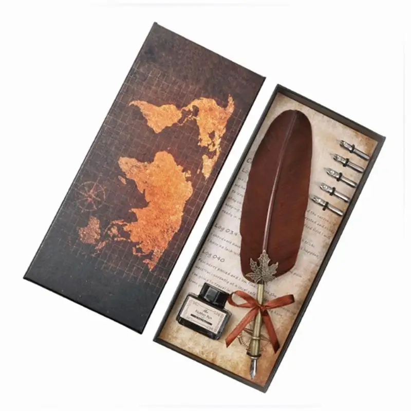 Ручка для каллиграфии в стиле ретро набор чернил письма Подарочная коробка