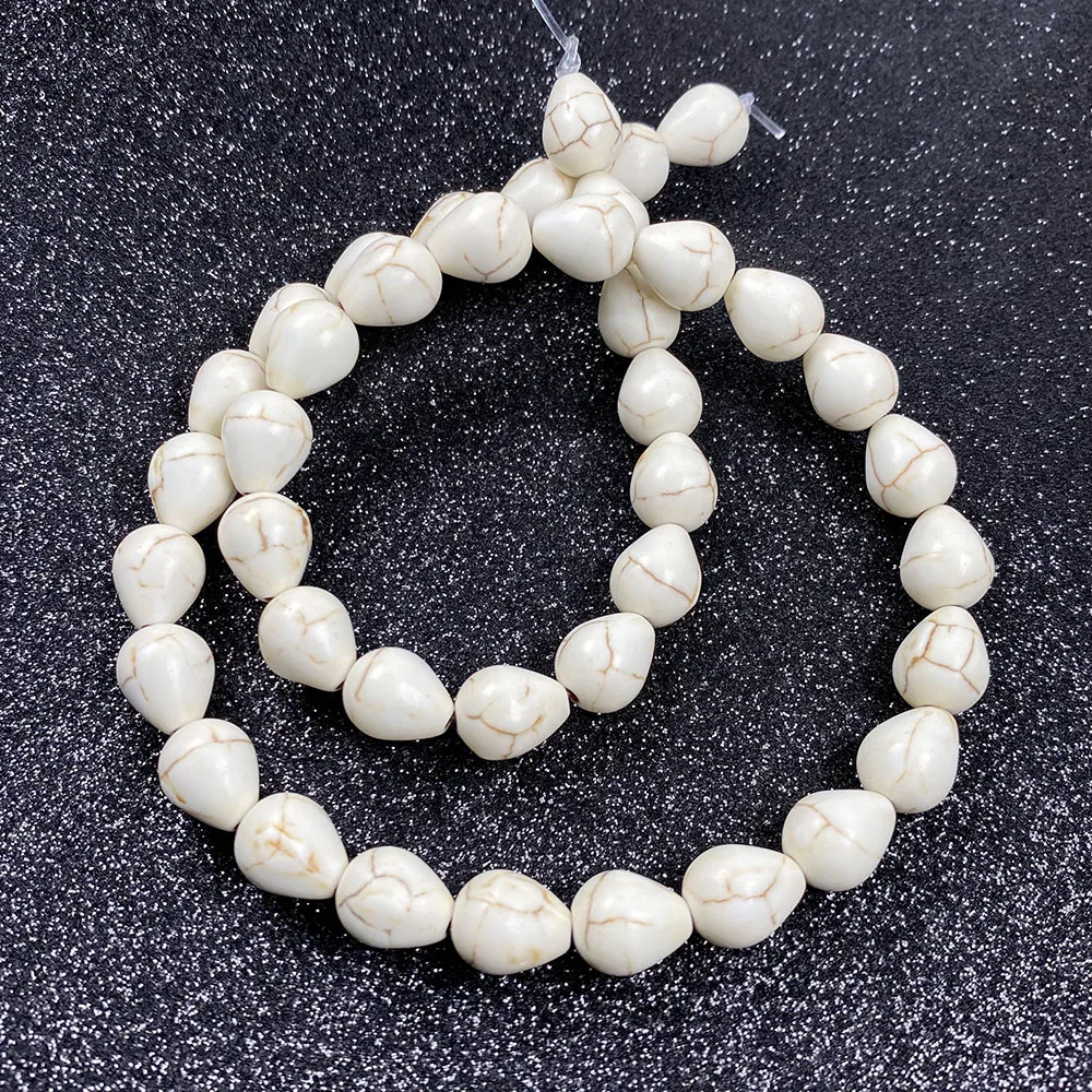 

1Strand Water Drop White Turquoises Beads Loose Spacer Seed Bead for Jewelry Making DIY Tribal Necklace Bracelet Gifts