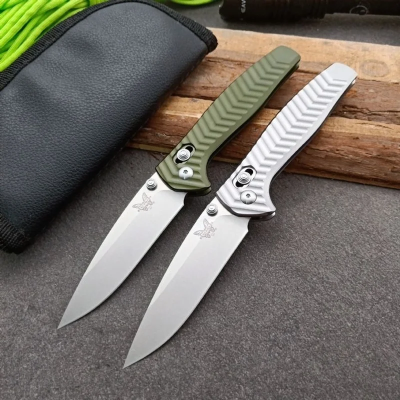 

New Benchmade 781 Tactical Folding Knife D2 Blade Aluminum Handle Outdoor Camping Self Defense Safety Pocket Knives EDC Tool