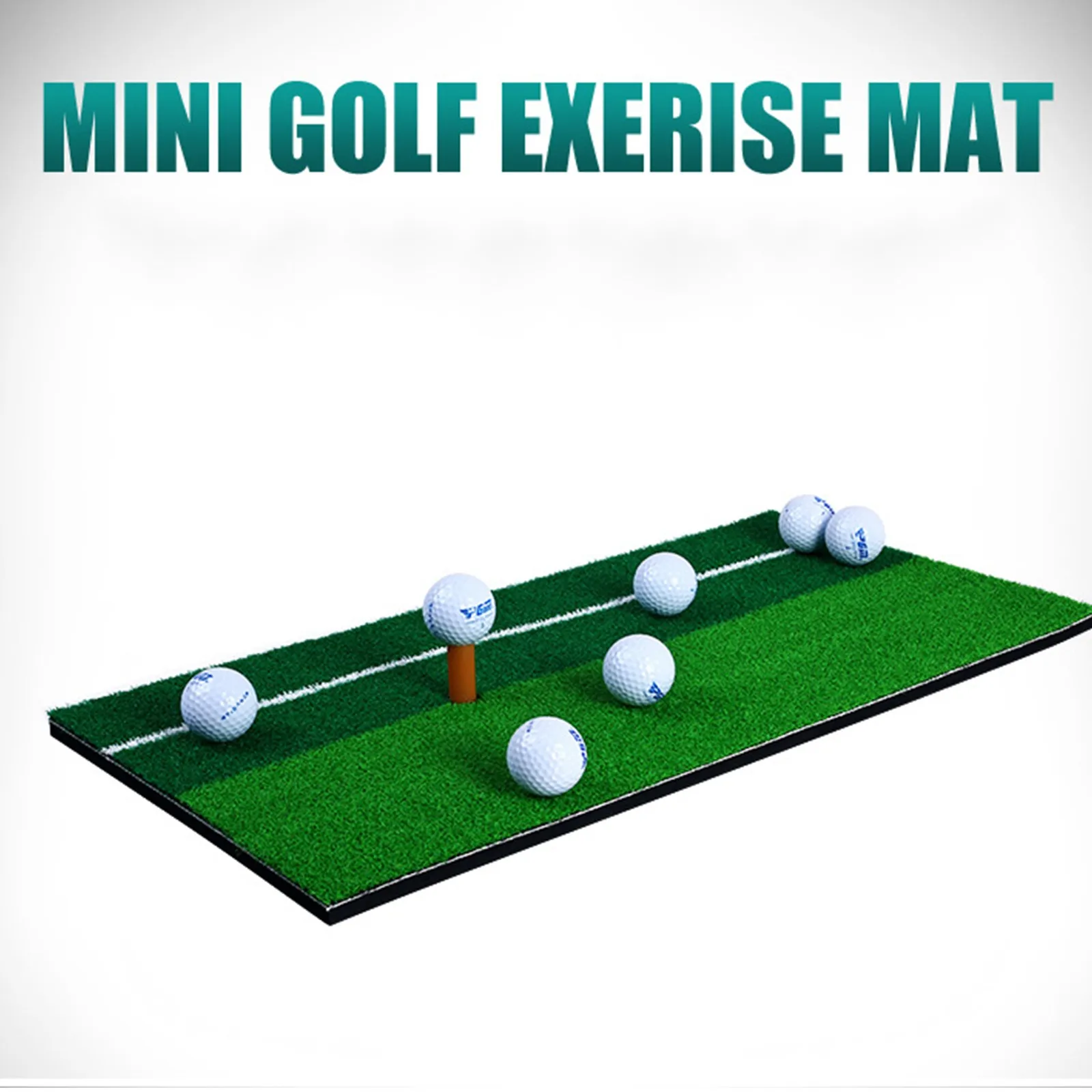 

Golf Mat Backyard Residential Indoor Pro Training Practice Aids Hitting Turf Pad Practice Grass Mat-12x24in
