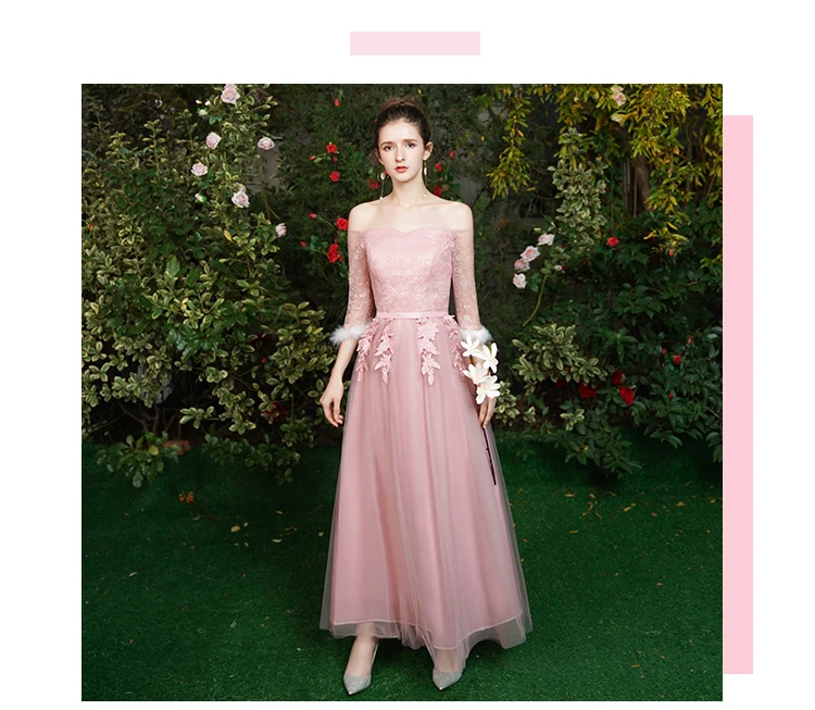 Свадебные платья невесты из тюля розовые элегантные с вырезом лодочкой а силуэт