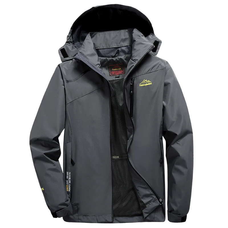 Ветровка мужская с капюшоном Повседневная дышащая куртка бомбер в стиле