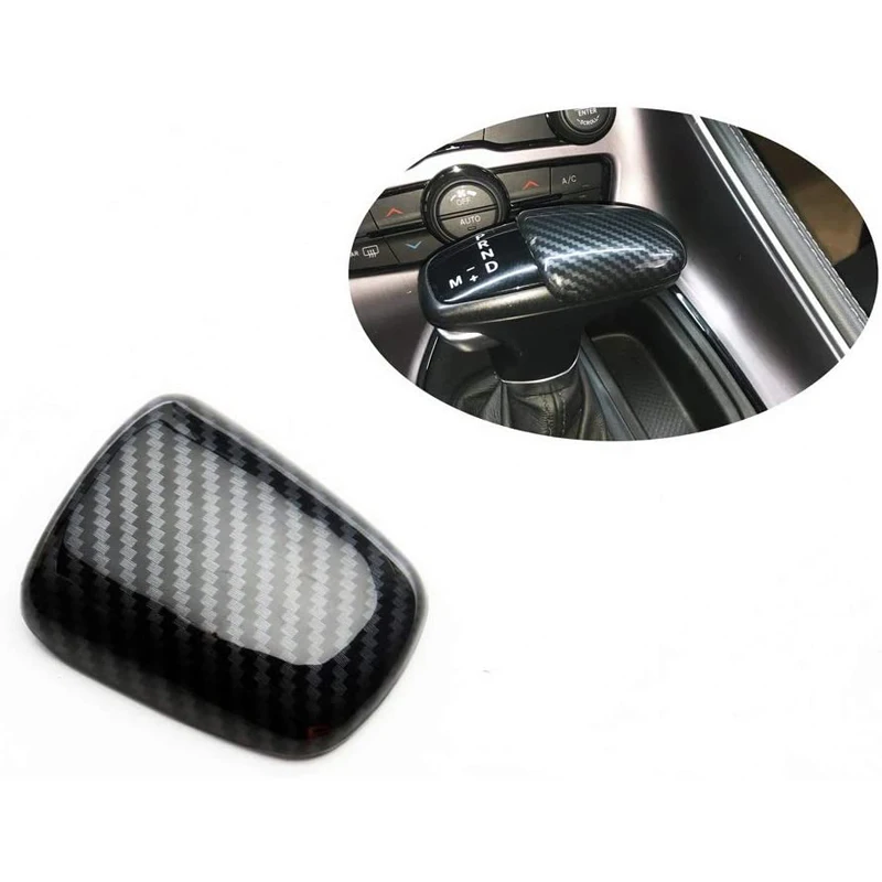 

ABS Carbon Inner Gear Shift Knob Upper Cover Cap 1pcs for Dodge Challenger 2015-2019 Car Accessories