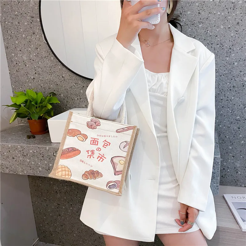 Женская сумка милая маленькая изолированная для ланча Цветочный ланч корейский