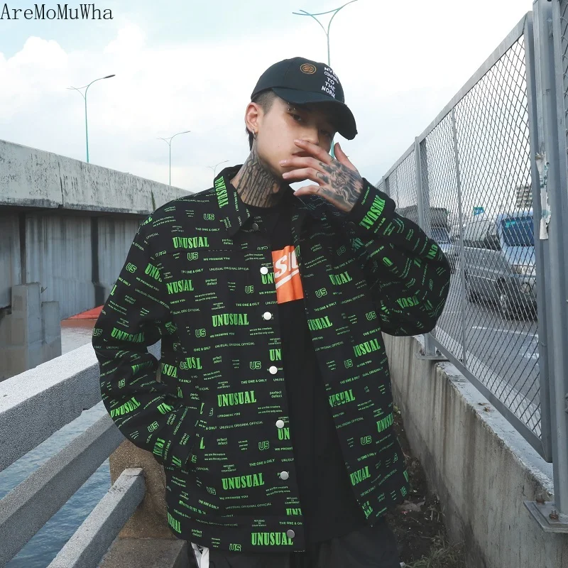 AreMoMuWha новая брендовая свободная Молодежная куртка в стиле хип хоп с буквенным
