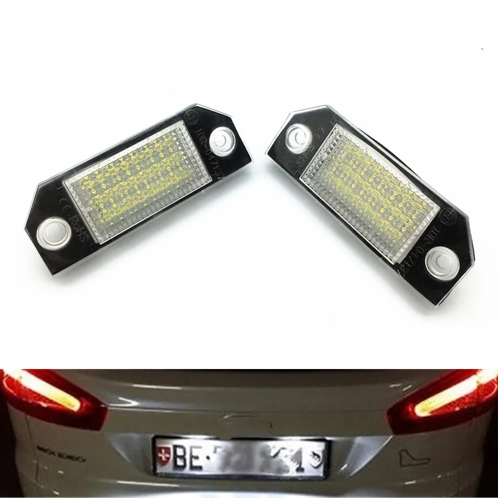 2 шт. Автомобильные светодиодные лампы 12 В для номерного знака Ford C MAX 2003 2010 MK2