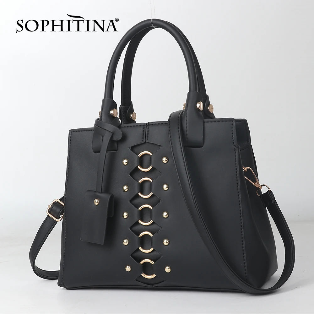 SOPHITINA модные сумки через плечо женские большой объем металлическими пуговицами с