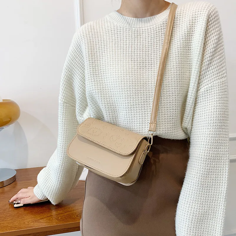 Новые ретро сумки через плечо с тиснением сумка для женщин однотонная из