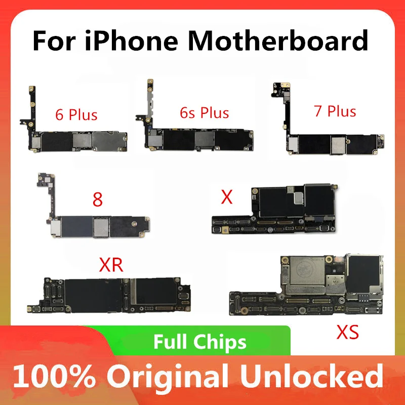 100% разблокированная материнская плата для iPhone 5 5C Телефон 6P 7P 8 XR XS X логическая с