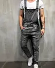 Комбинезон мужской джинсовый рваный, Модный комбинезон из потертого денима в стиле Хай-стрит, штаны на подтяжках, уличная одежда, размер S-XXXL, 2020