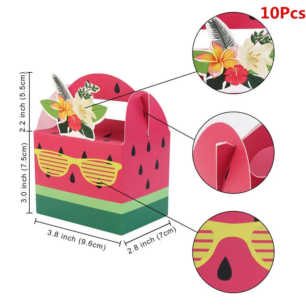 Watermelon Box Теплая бумажная Подарочная коробка, упаковка для детского душа, коробка для конфет, свадебные сувениры и подарок для гостей, для мальчиков и девочек, украшения для вечеринки на день рождения - Цвет: Watermelon Box