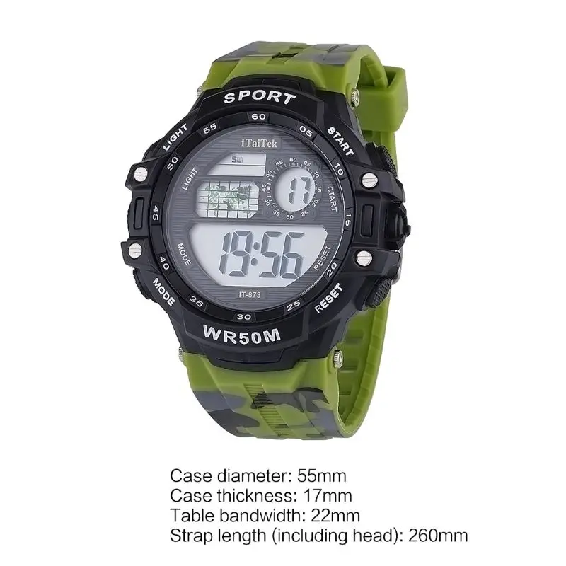 

Children Students Multi-function Colorful Camouflage Waterproof Electronic Watch Casual Sports Boys Girls Watches