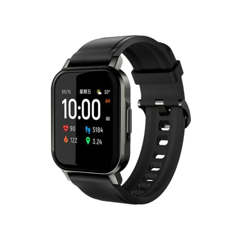 smartwatch haylou smart watch 2 1 28 pulseira black de silicone ls02 smart electronics wearable devices free global shipping